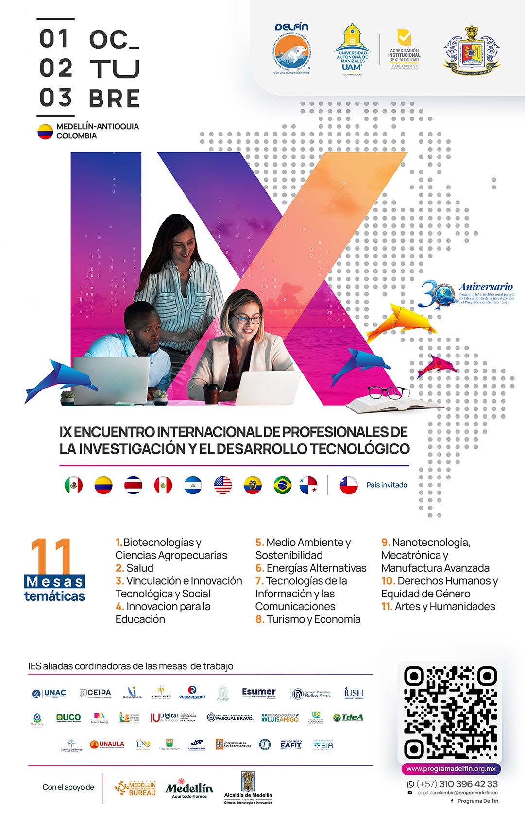 Cartel del IX Encuentro de Profesionales Programa Delfín